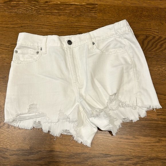 aerie Pants - NWT Aerie White Distressed Denim Shorts